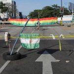 Protesters block roads after governor’s arrest, in Santa Cruz de