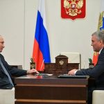 Russian President Vladimir Putin meets with State Duma Speaker Vyacheslav