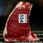 A steak is seen at the Eataly food market store