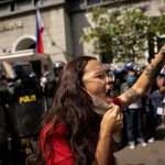 Students and protesters rally against Philippine election results, in Manila
