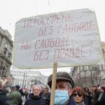 Protest against the replacement of two deputy prosecutors, in Belgrade
