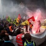 French railway workers hold a day of strike and protests