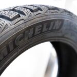 A tyre produced by the French company Michelin is on