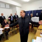 Former PM Berlusconi casts his vote in the European Parliament