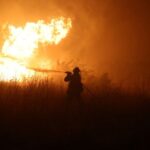 Wildfire rages in Evros region
