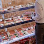 Japanese imports of seafood are seen in a supermarket in