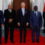 FILE PHOTO: U.S. President Joe Biden welcomes leaders from the