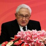 FILE PHOTO: Former U.S. Secretary of State Henry Kissinger delivers
