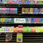 FILE PHOTO: A wall of flavored e-cigarettes in a store