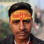 A devotee with the names of Lord Ram and his