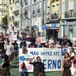 People protest against increasing rents and house prices, in Lisbon