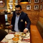 Amit Bagga, CEO of Daryaganj restaurant, shows a freshly prepared