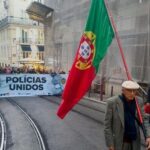 Police force members protest for better work conditions, in Lisbon