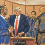 Former U.S. President Donald Trump appears at court in New
