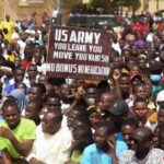 FILE PHOTO: Nigeriens demonstrate to protest against the U.S. military