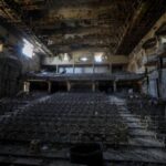 A charred hall is seen at the Islamic University of