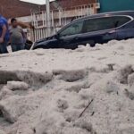 Hailstorm covers Mexican streets with thick ice amid heat wave