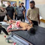 Palestinian boy Ahmed Abu Athab, who was wounded in an