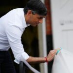 Britain’s Prime Minister Rishi Sunak campaigns in Henley-on-Thames