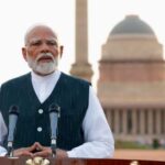 India’s Prime Minister Narendra Modi addresses the media after his