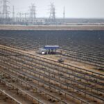FILE PHOTO: A general view of installed solar panels at