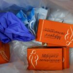 FILE PHOTO: Used packages of Mifepristone, the first pill in