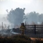 Fire following over border rockets launching to Israel from Lebanon,
