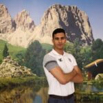 Palestinian Olympic swimmer hopeful, Yazan Al Bawwab, prepares for the