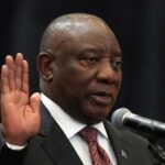 FILE PHOTO: South African President Cyril Ramaphosa is sworn into