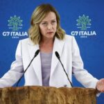 Italian PM Meloni holds a press conference after the annual