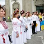 Flashmob during ‘Summit on peace in Ukraine’ in Lucerne