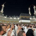Pilgrims circle Kaaba in Mecca