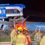 Two trains collide in San Bernardo