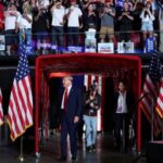 Former U.S. President and Republican presidential candidate Trump’s campaign event