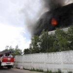 Fire in an administrative building in Moscow Region