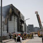 Fire at a lithium battery factory, in Hwaseong