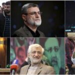 FILE PHOTO: Combination picture shows Iranian presidential candidates in Tehran