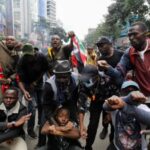 People protest against Kenya’s proposed finance bill 2024/2025, in Nairobi