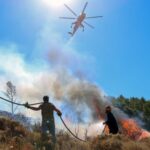 Wildfire burns in Keratea, near Athens