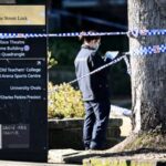 NSW Police and Forensic investigators work at the scene of