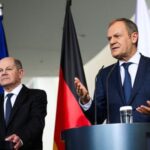 Polish PM Tusk and France’s President Macron meet with German