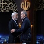 FILE PHOTO: Presidential candidates Masoud Pezeshkian and Saeed Jalili ​attend