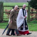 Britain’s King Charles attends a church service at St. Mary