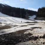 Unseasonably warm weather on Mount Bjelasnica, a popular ski resort