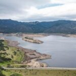 Drought in the San Rafael reservoir in La Calera