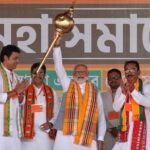 An election election campaign rally by PM Modi in Agartala