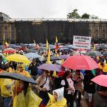 Protest against Colombian President Gustavo Petro’s reforms in the health,