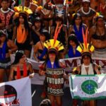 Indigenous people take part in the Terra Livre (Free Land)