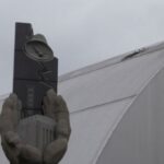 View of a damage of the New Safe Confinement structure