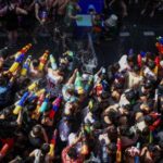 Revellers celebrate New Year Water Festival in Bangkok